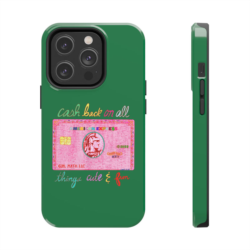 The PINK Card Green Phone Case