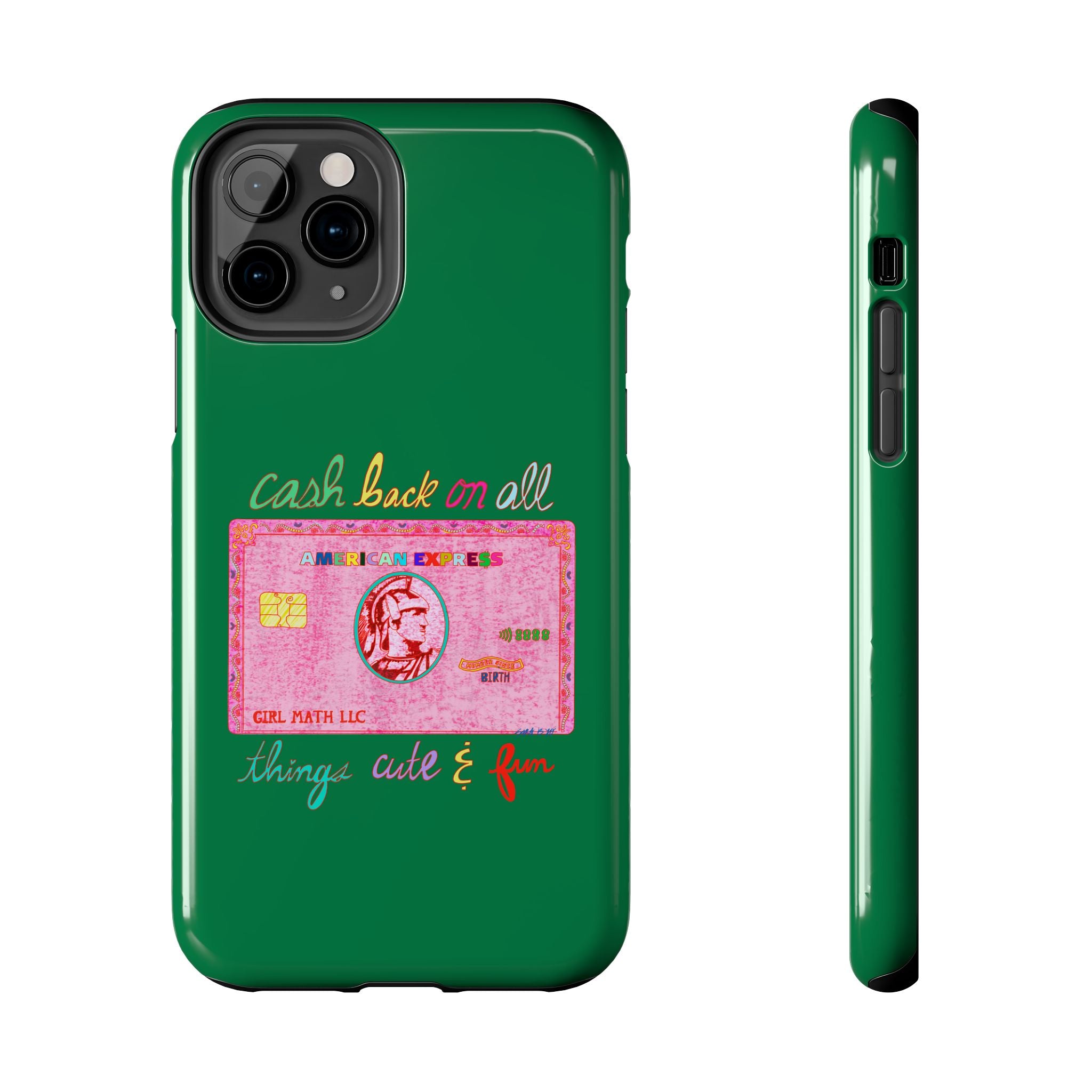 The PINK Card Green Phone Case