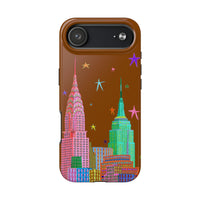 Starry Night in The City Brown Phone Case