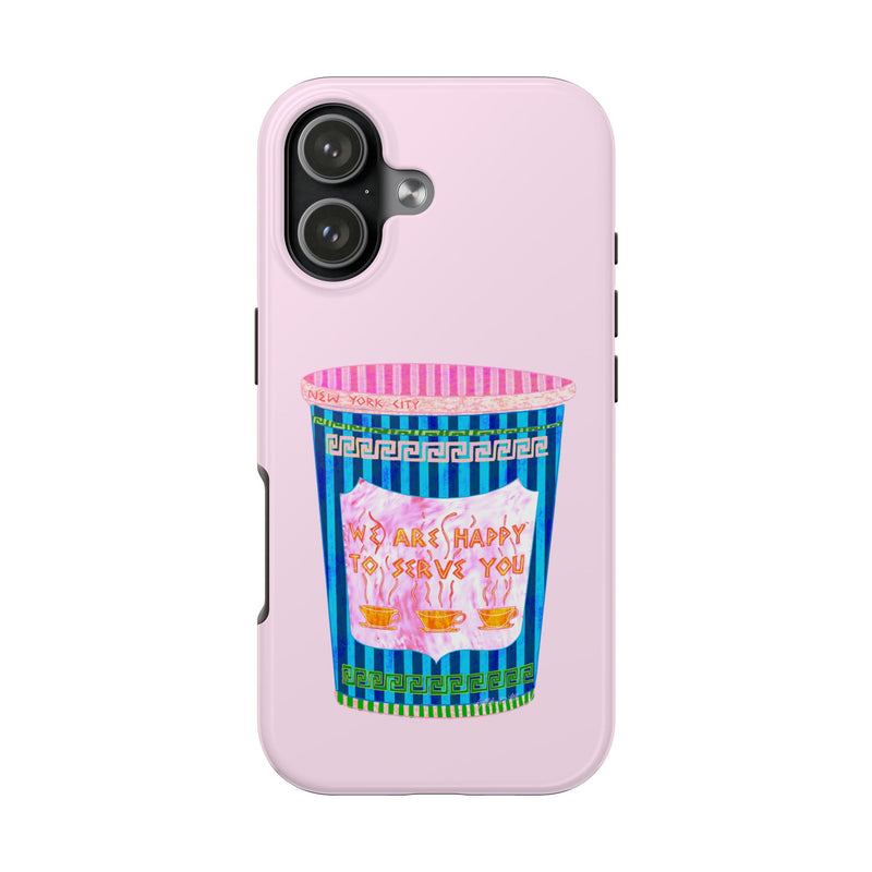 New York Coffee Cup Pink Phone Case