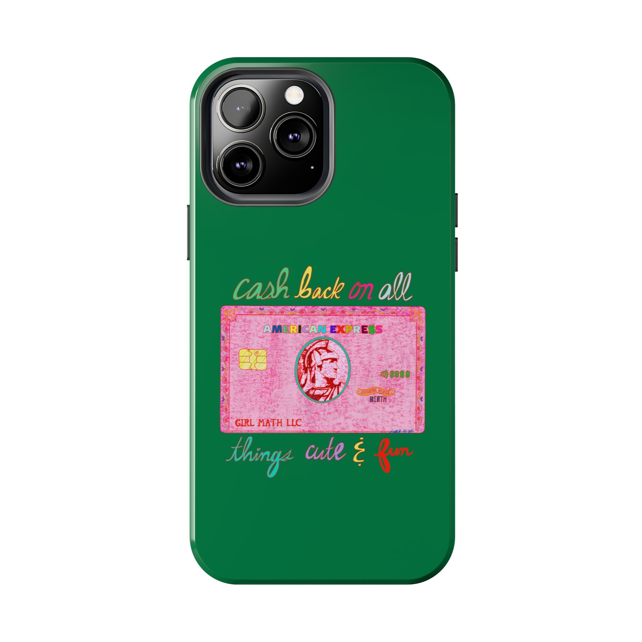 The PINK Card Green Phone Case