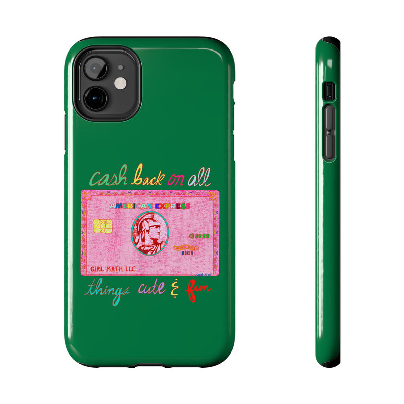 The PINK Card Green Phone Case