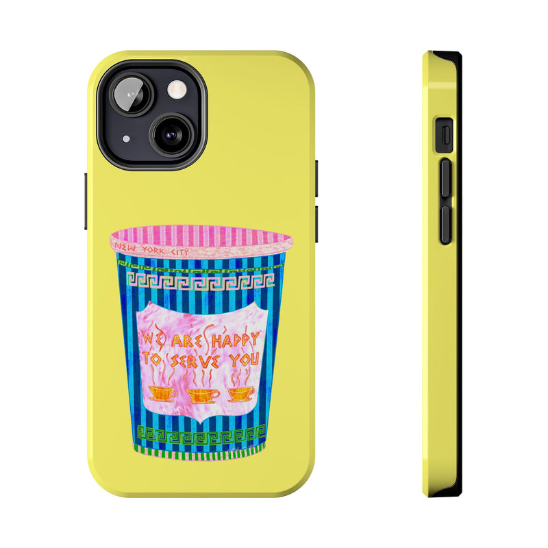 New York Coffee Cup Yellow Phone Case