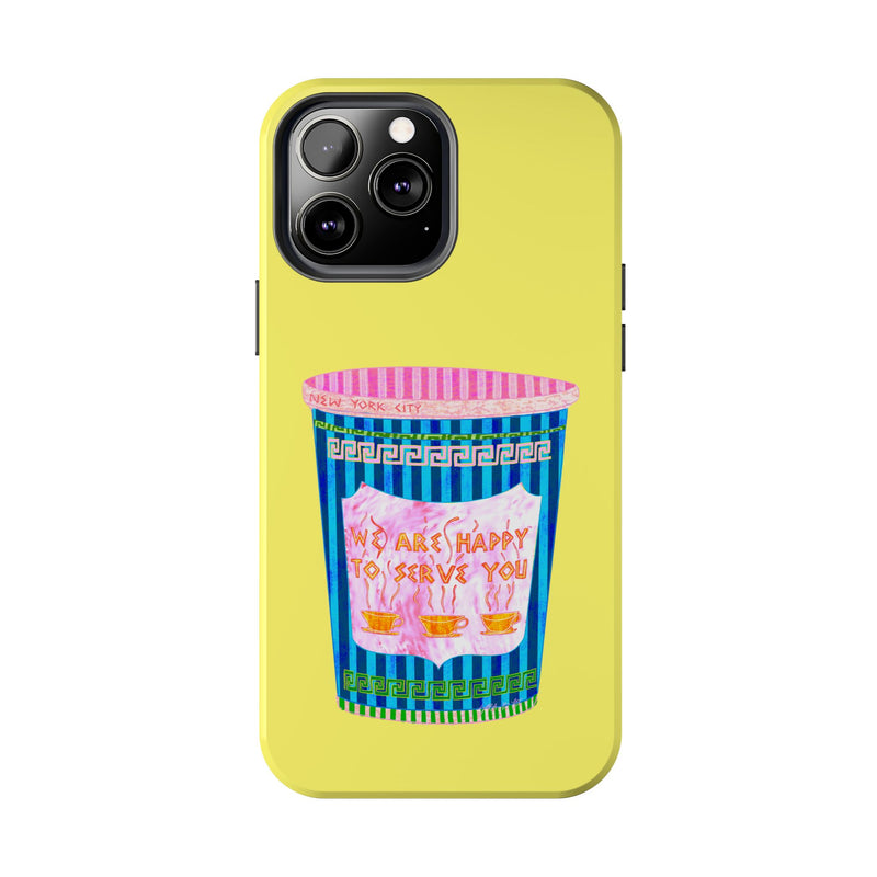 New York Coffee Cup Yellow Phone Case