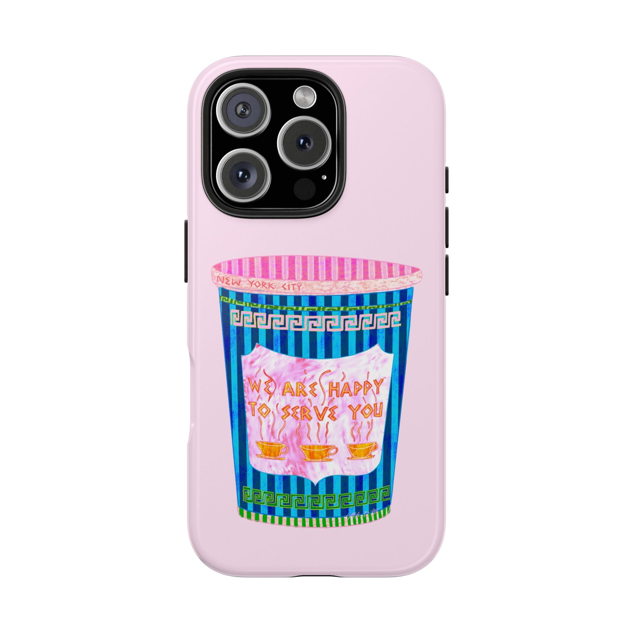 New York Coffee Cup Pink Phone Case