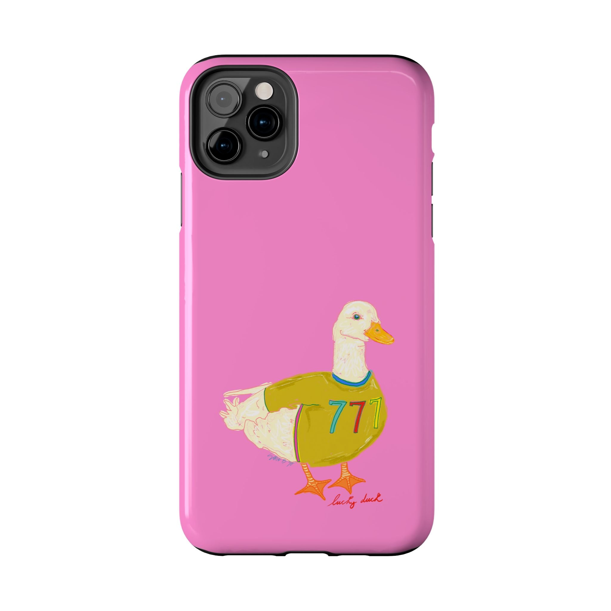 Pink Lucky Duck Phone Case