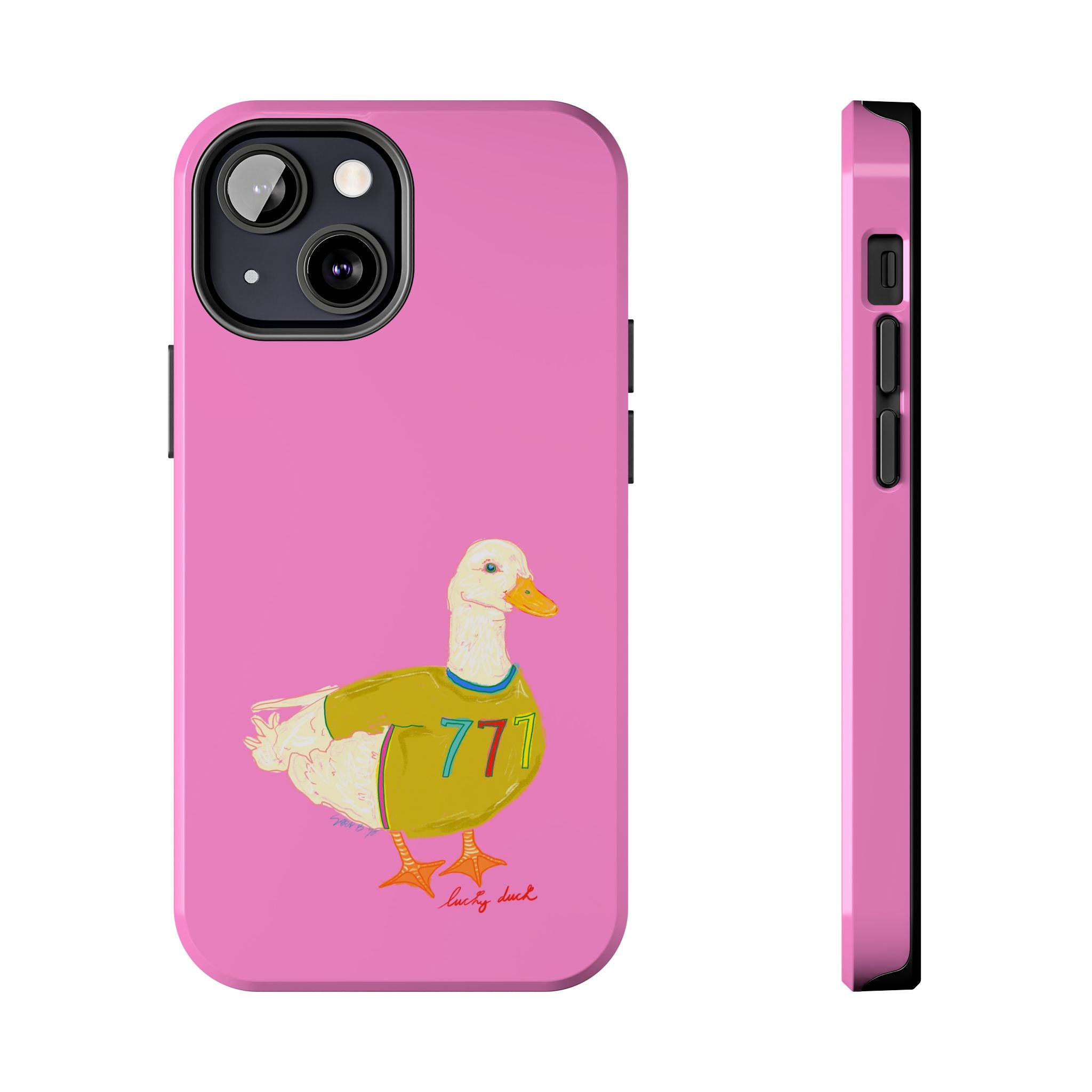Pink Lucky Duck Phone Case