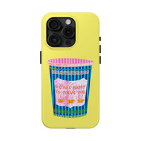 New York Coffee Cup Yellow Phone Case