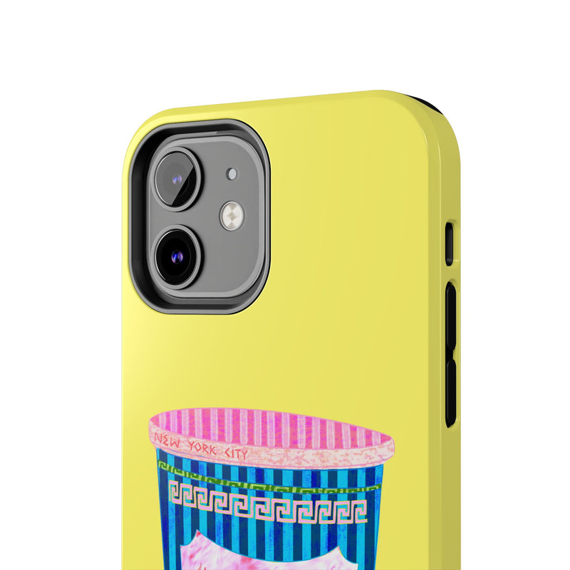 New York Coffee Cup Yellow Phone Case