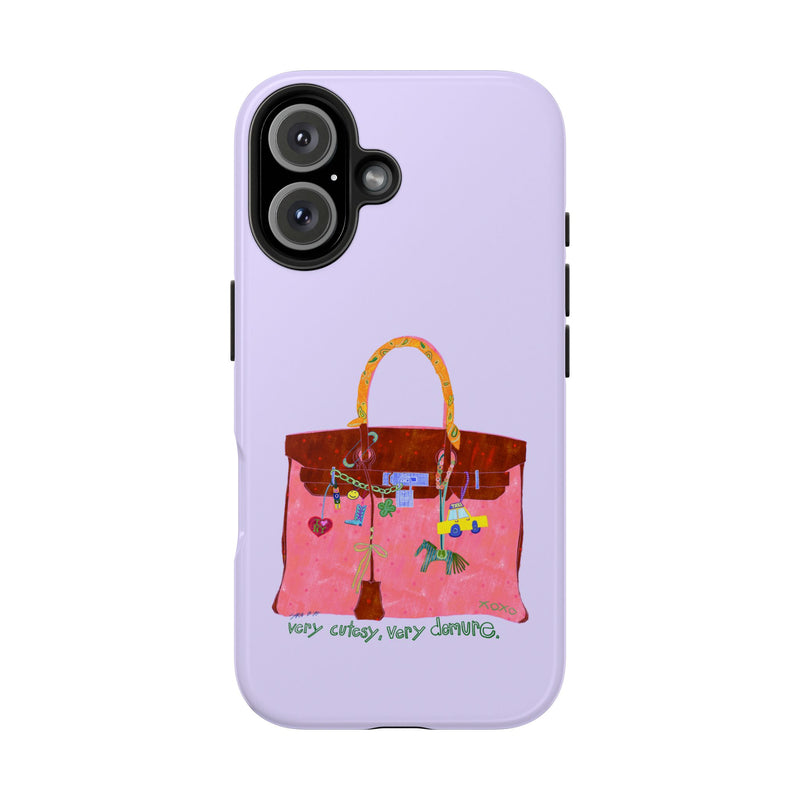 A Very Cutesy, Very Demure Lilac Phone Case