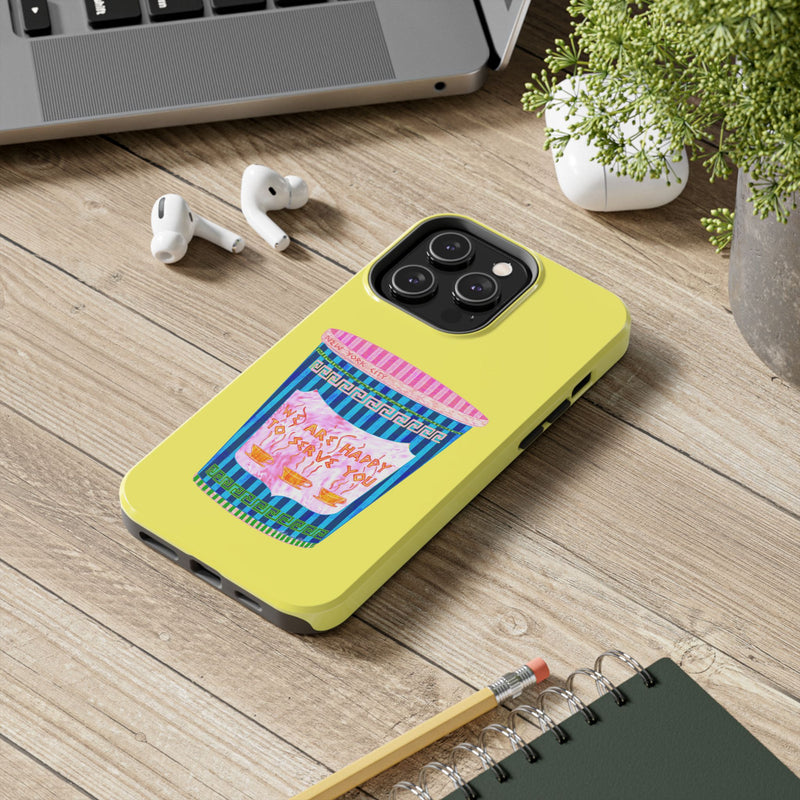 New York Coffee Cup Yellow Phone Case