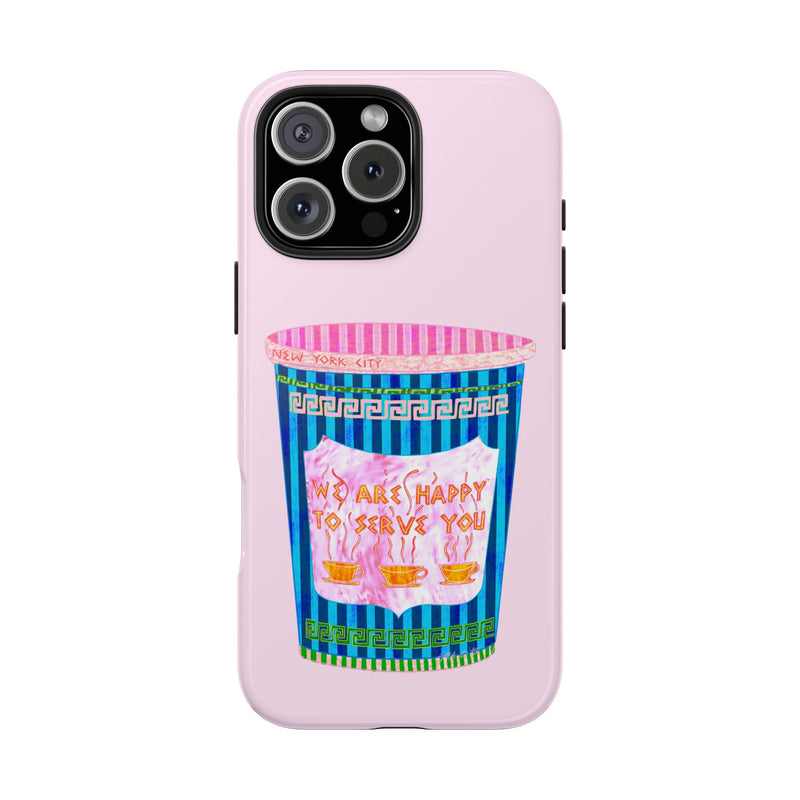 New York Coffee Cup Pink Phone Case