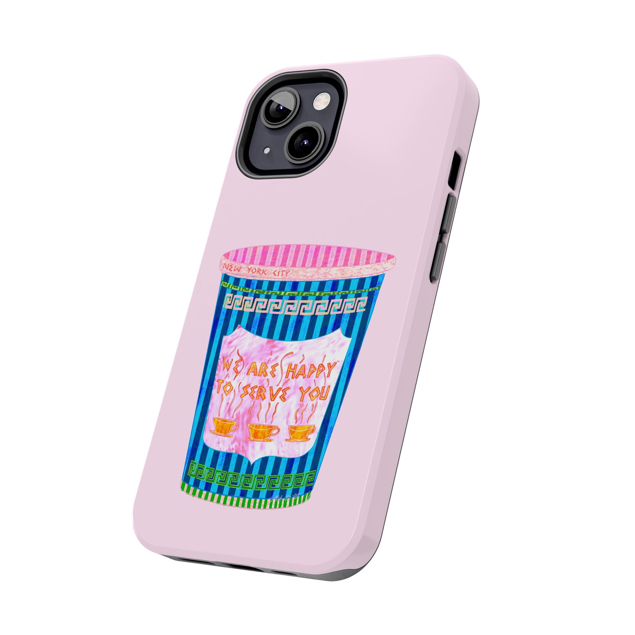 New York Coffee Cup Pink Phone Case