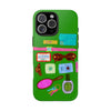 What's in My Bag Green Phone Case