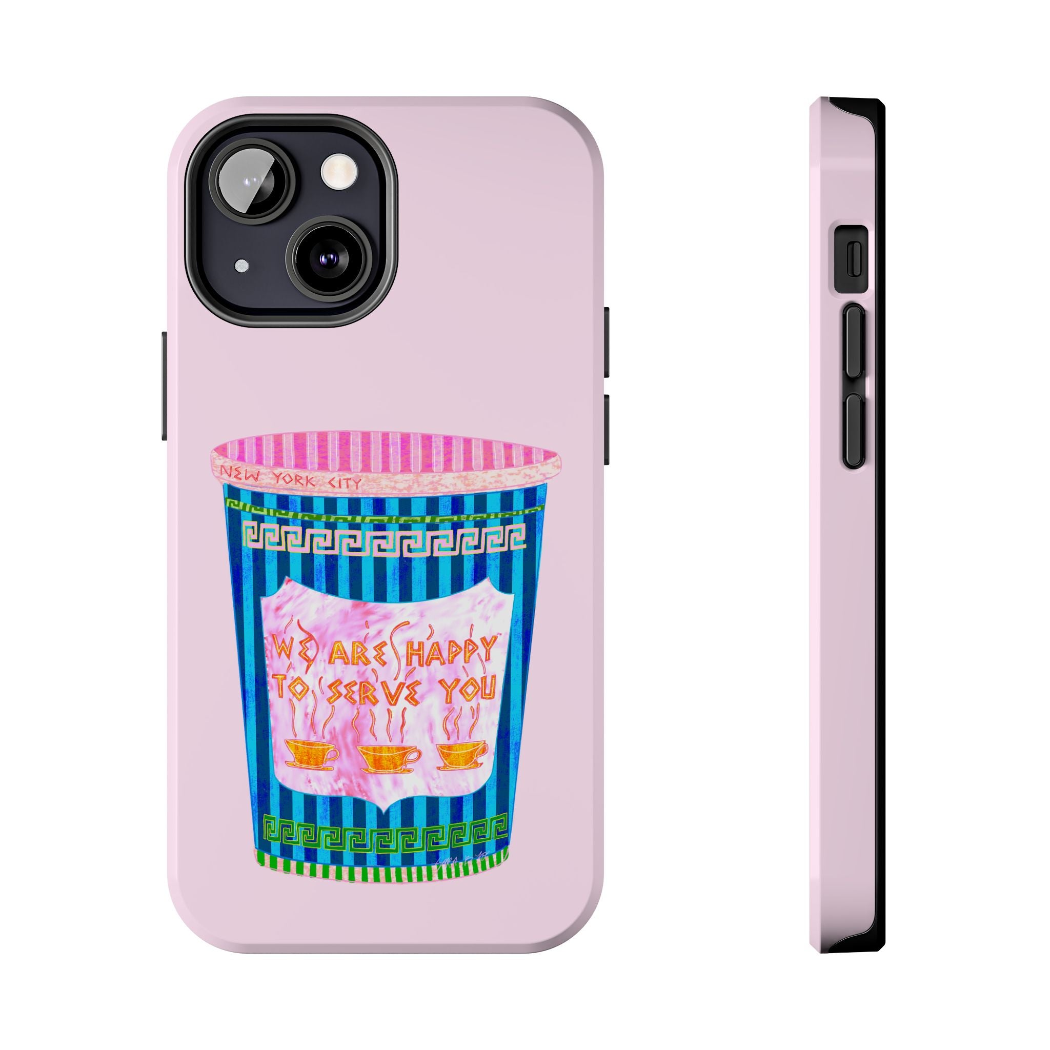 New York Coffee Cup Pink Phone Case