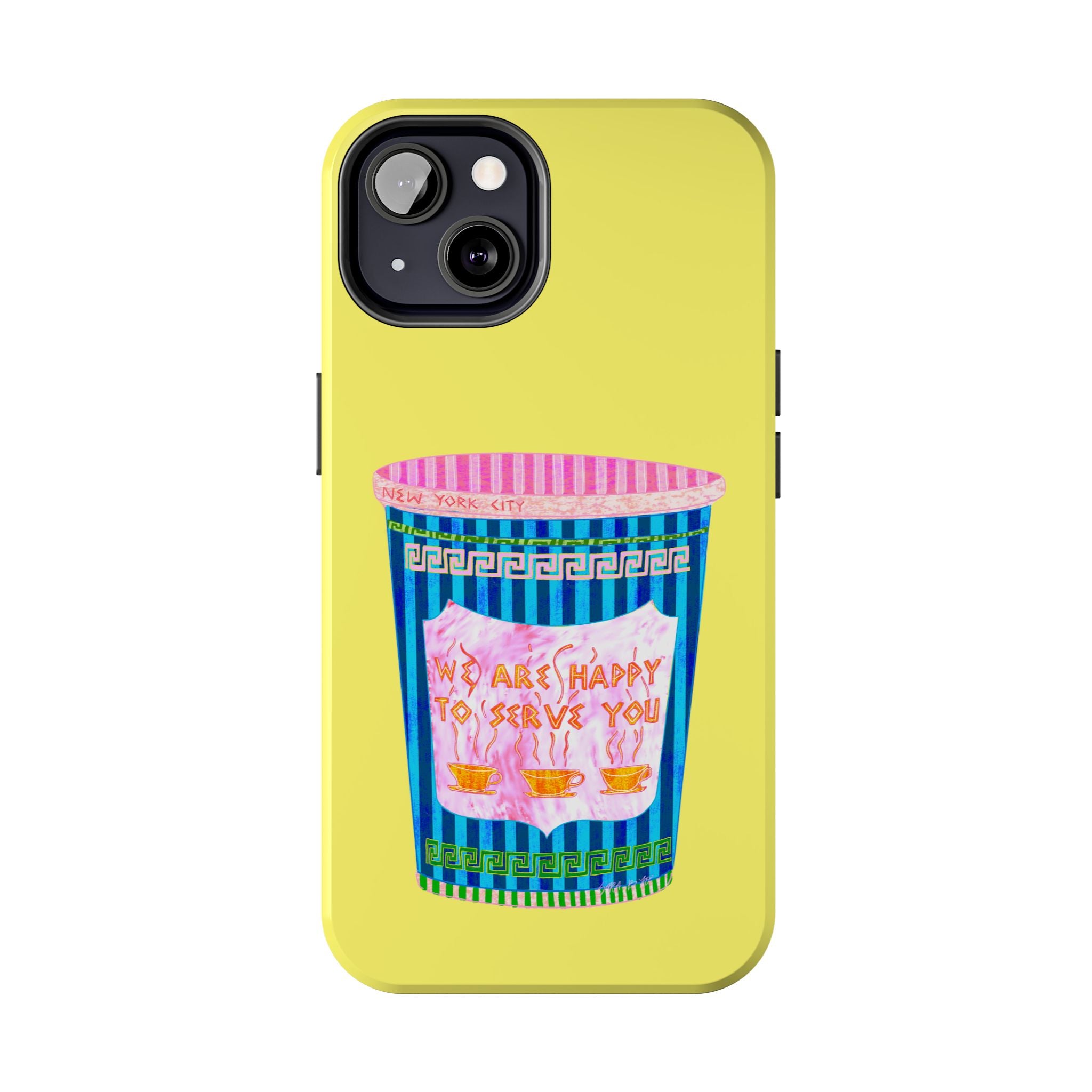 New York Coffee Cup Yellow Phone Case