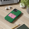 The PINK Card Green Phone Case