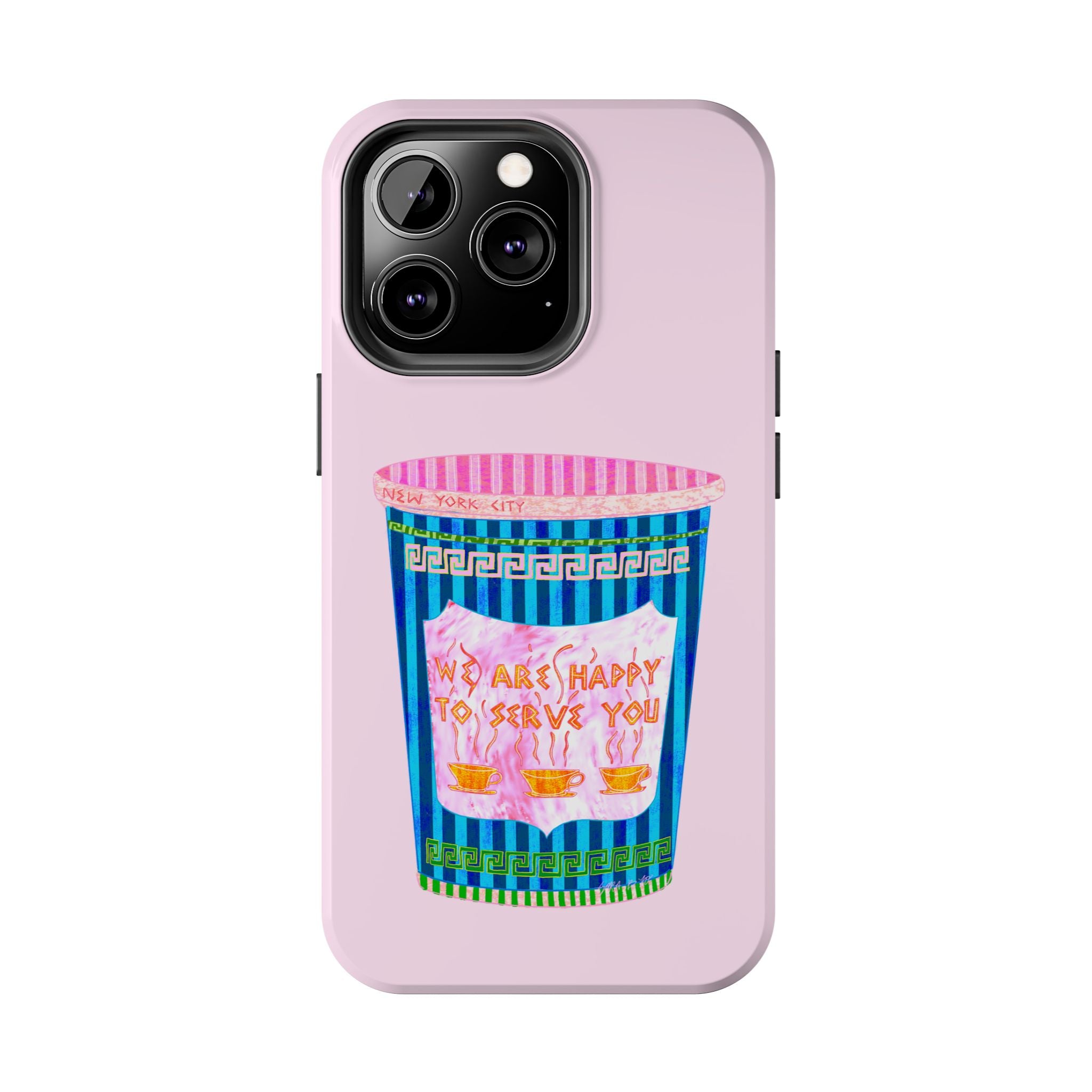 New York Coffee Cup Pink Phone Case