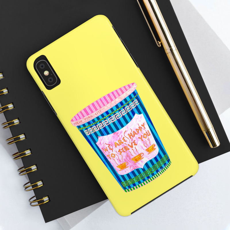 New York Coffee Cup Yellow Phone Case