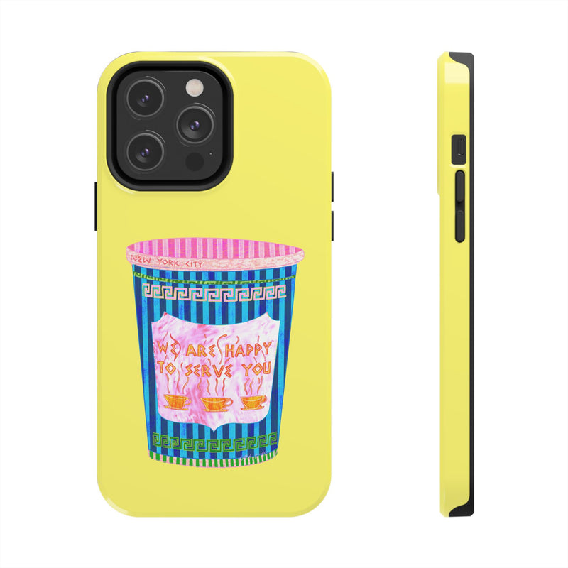 New York Coffee Cup Yellow Phone Case