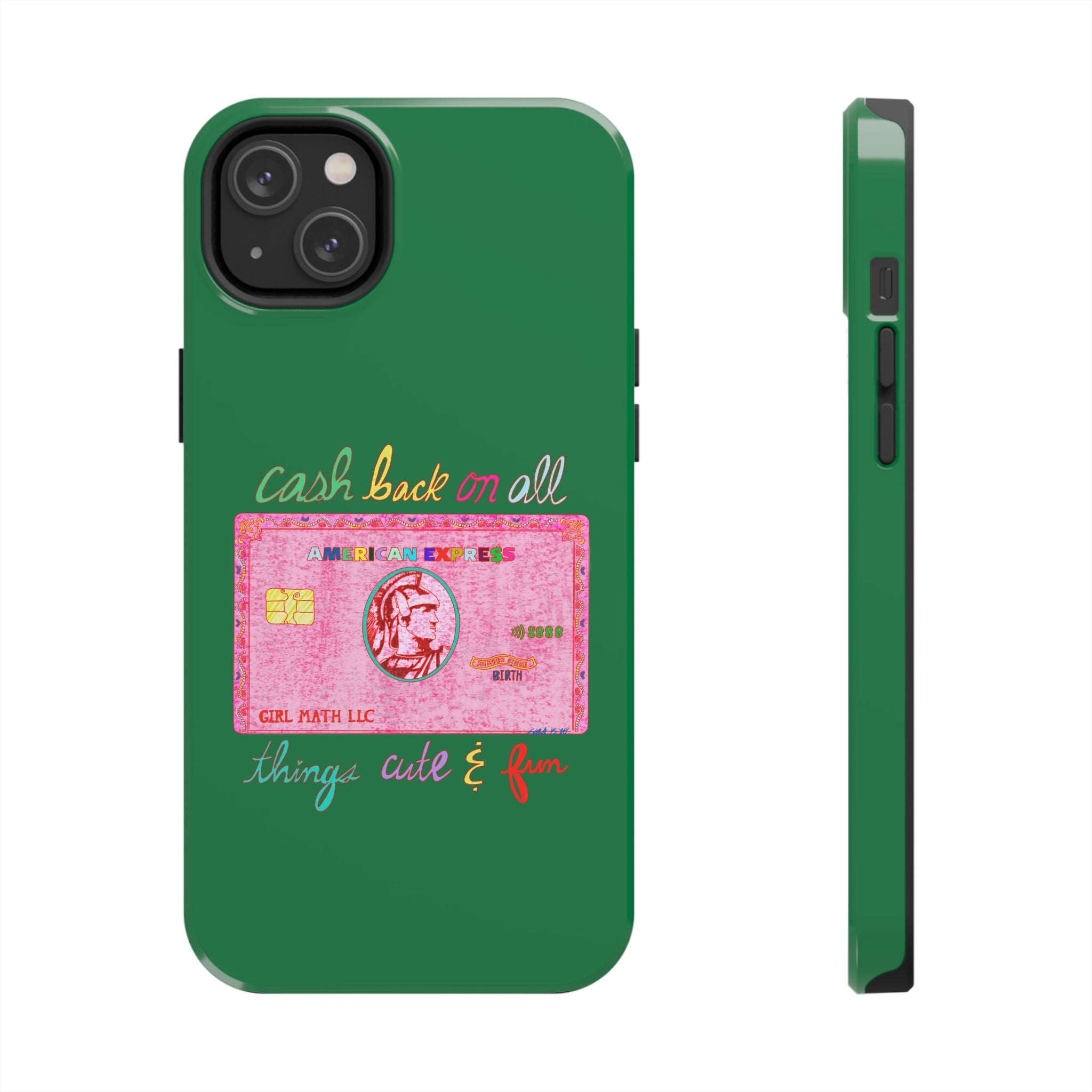 The PINK Card Green Phone Case