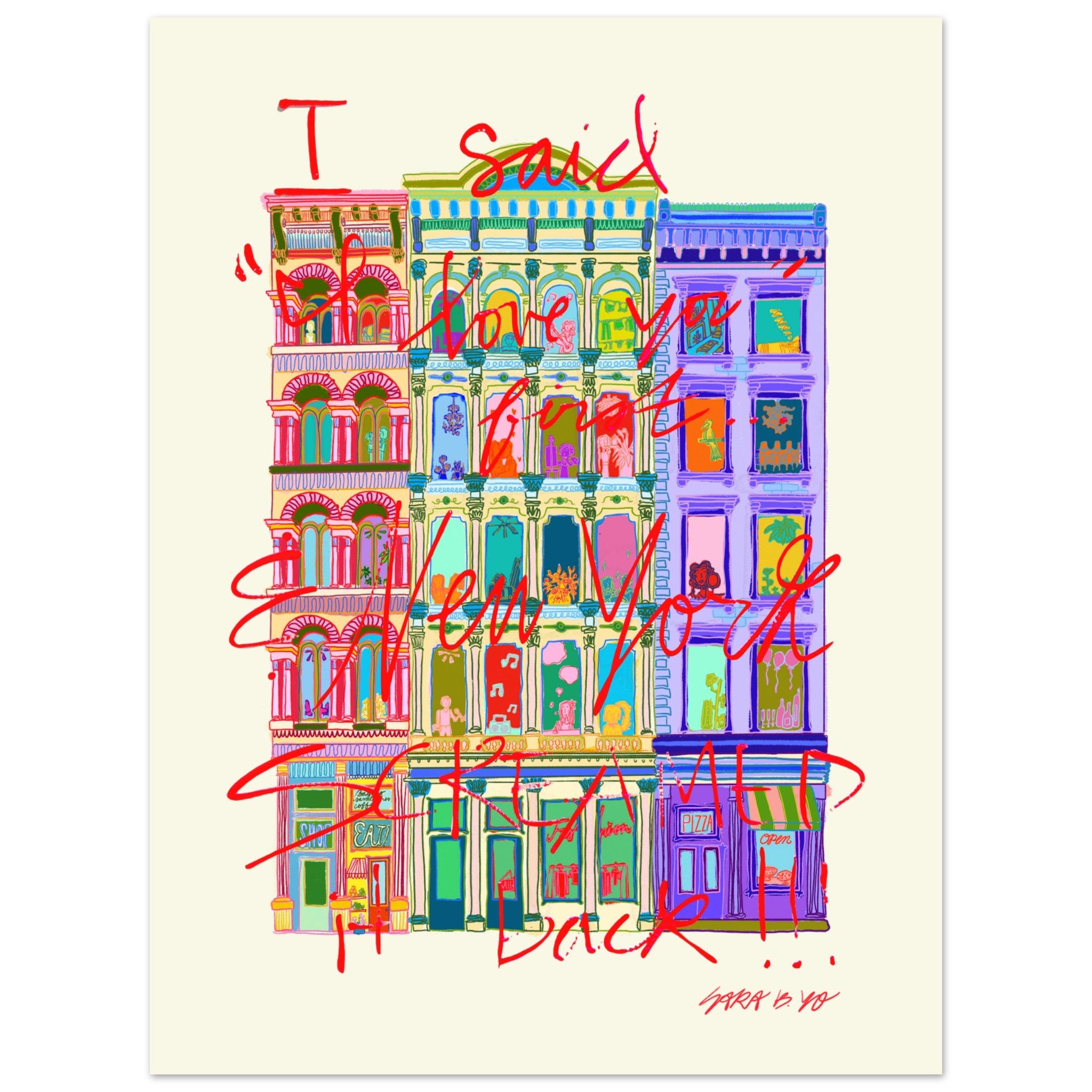 New York Love Story- Art Poster Print – The Intuitive Creative