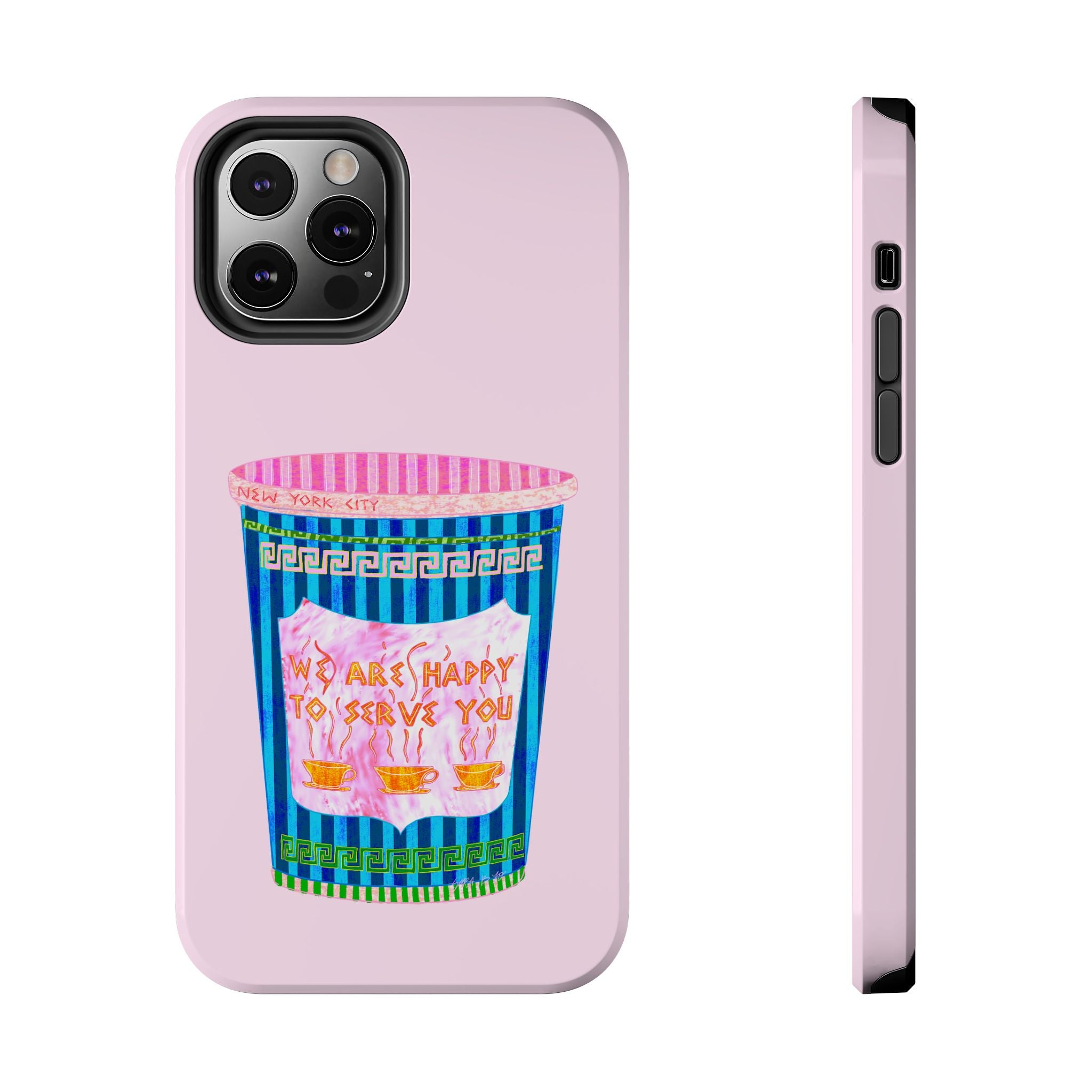 New York Coffee Cup Pink Phone Case