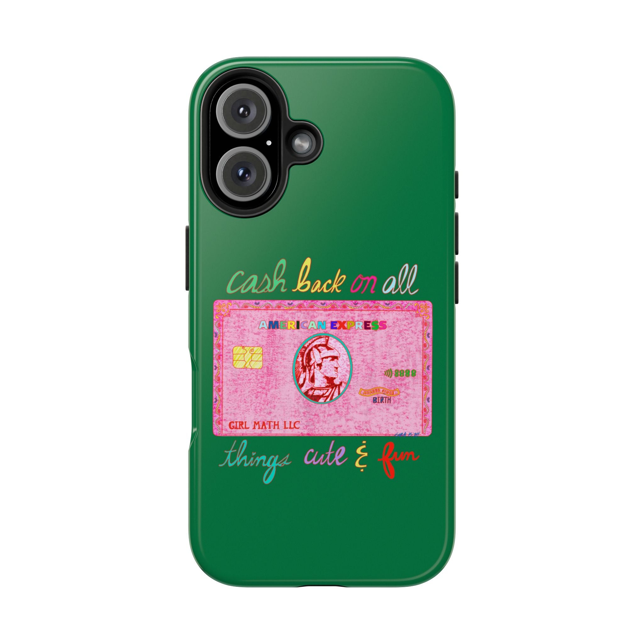 The PINK Card Green Phone Case