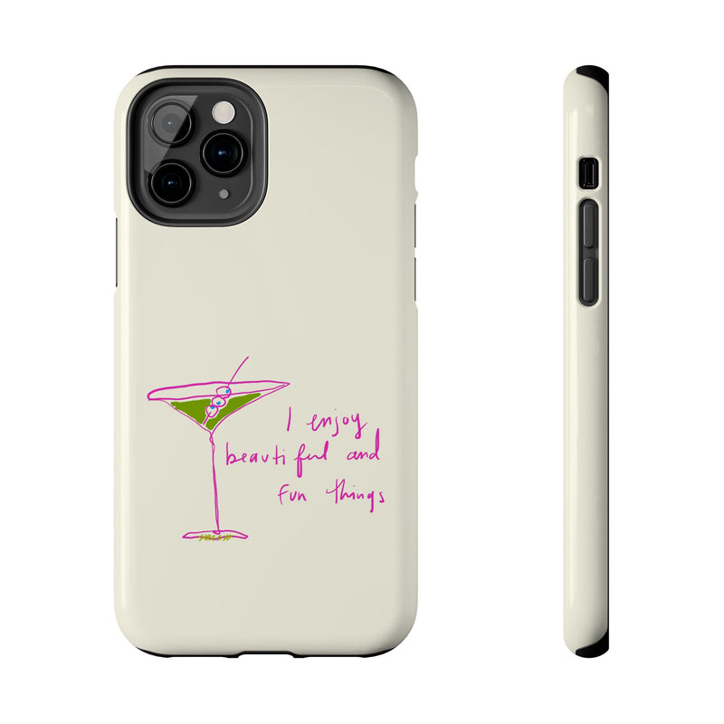 Beautiful Martini Pink Writing Phone Case