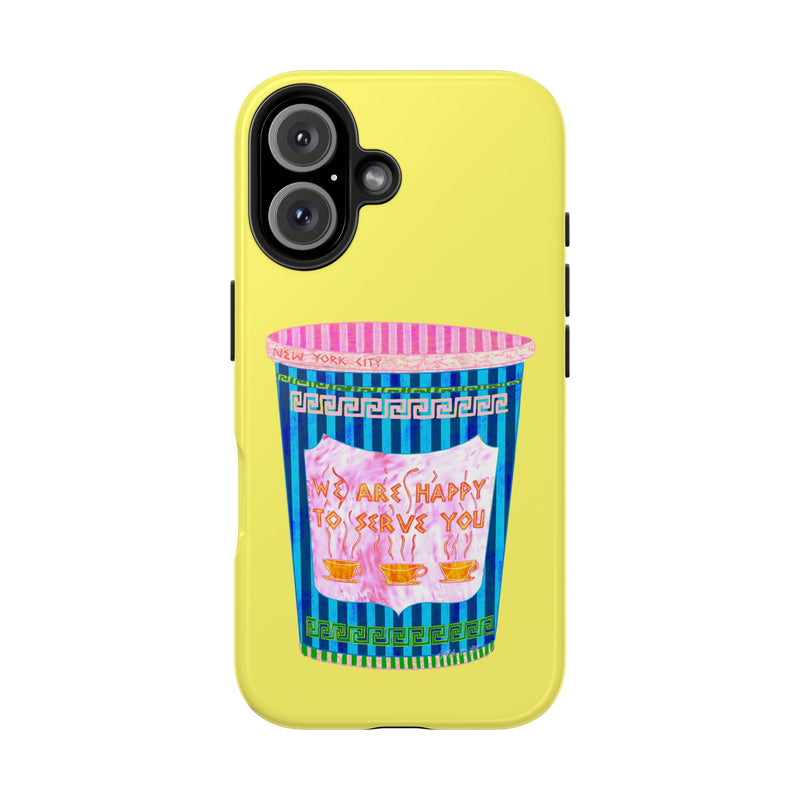 New York Coffee Cup Yellow Phone Case