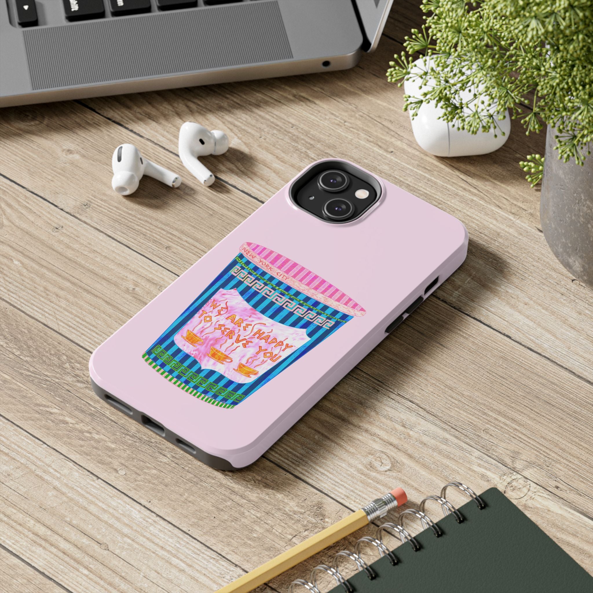 New York Coffee Cup Pink Phone Case