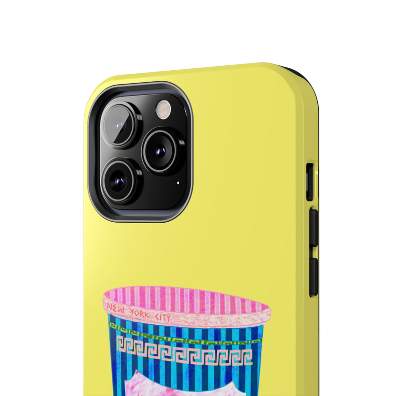 New York Coffee Cup Yellow Phone Case