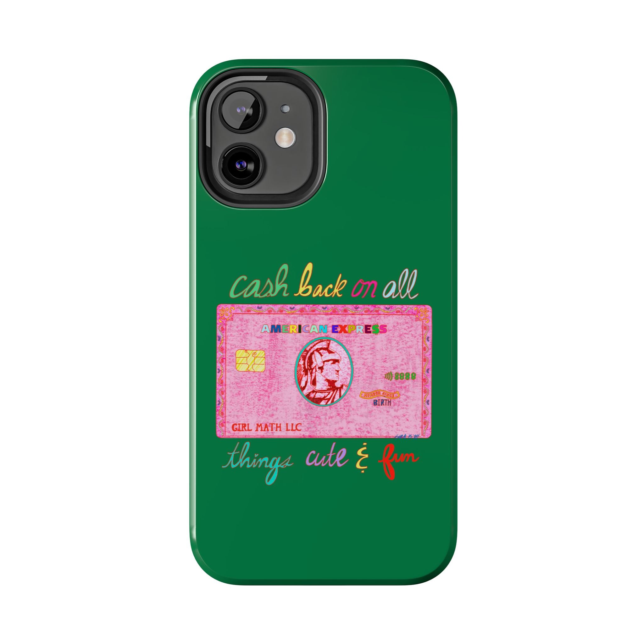 The PINK Card Green Phone Case