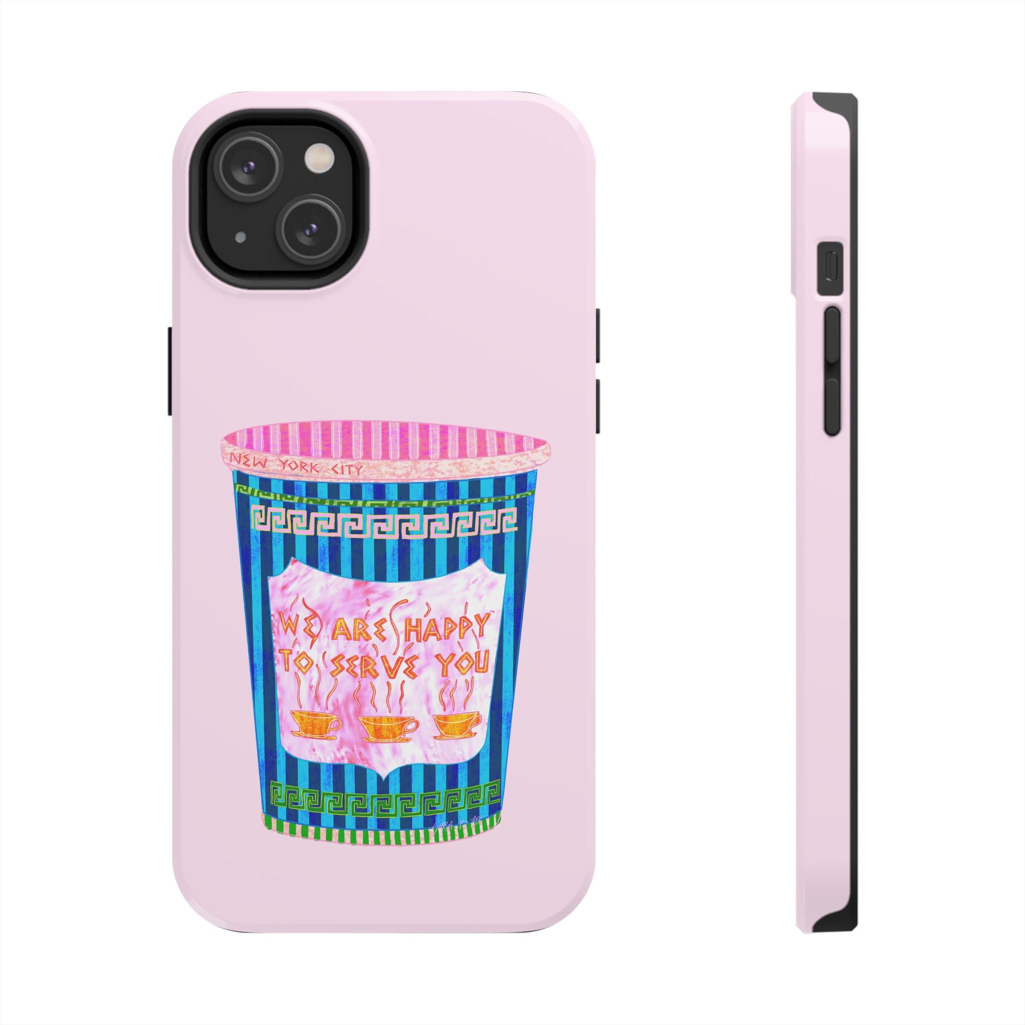 New York Coffee Cup Pink Phone Case