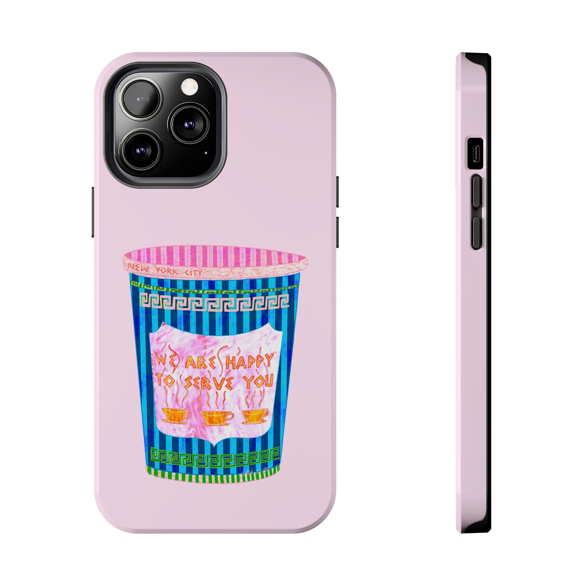 New York Coffee Cup Pink Phone Case