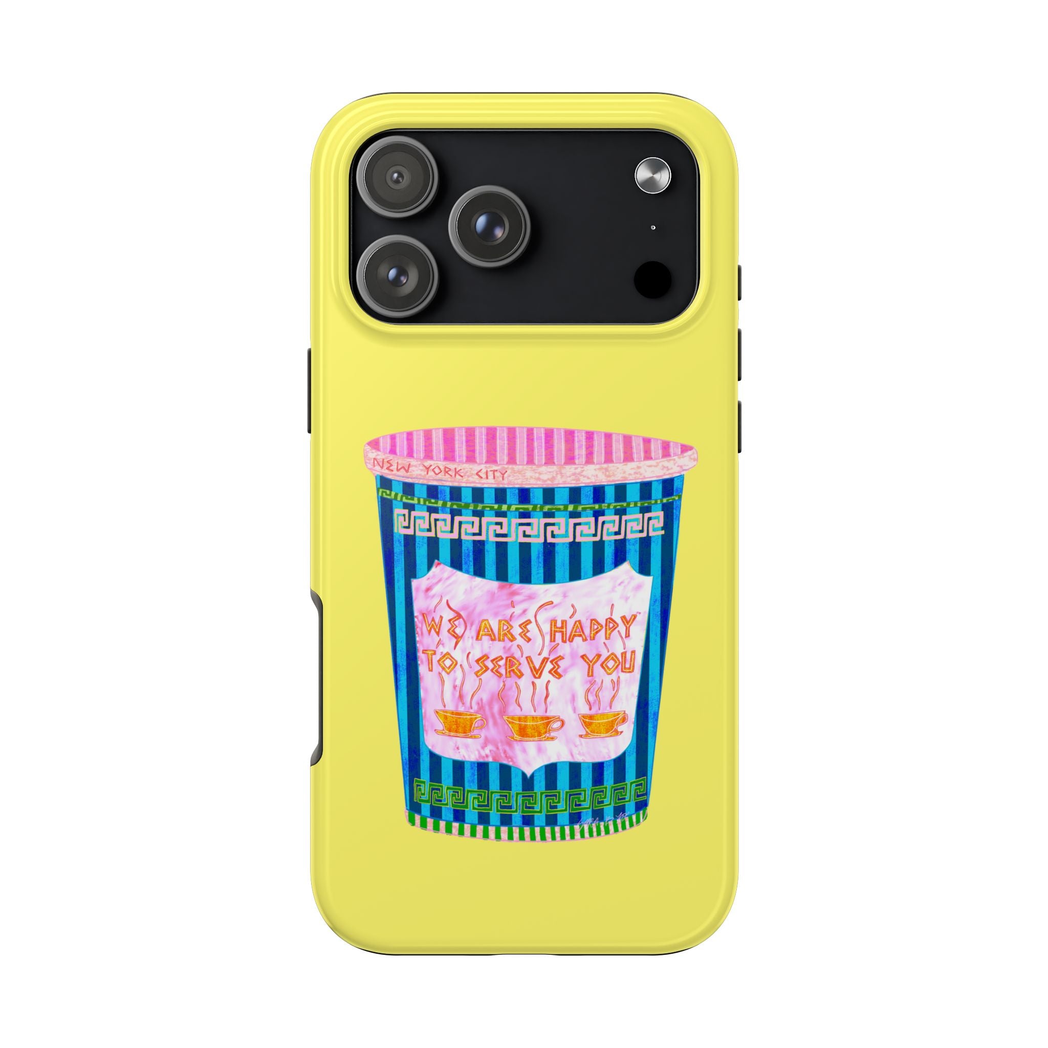 New York Coffee Cup Yellow Phone Case