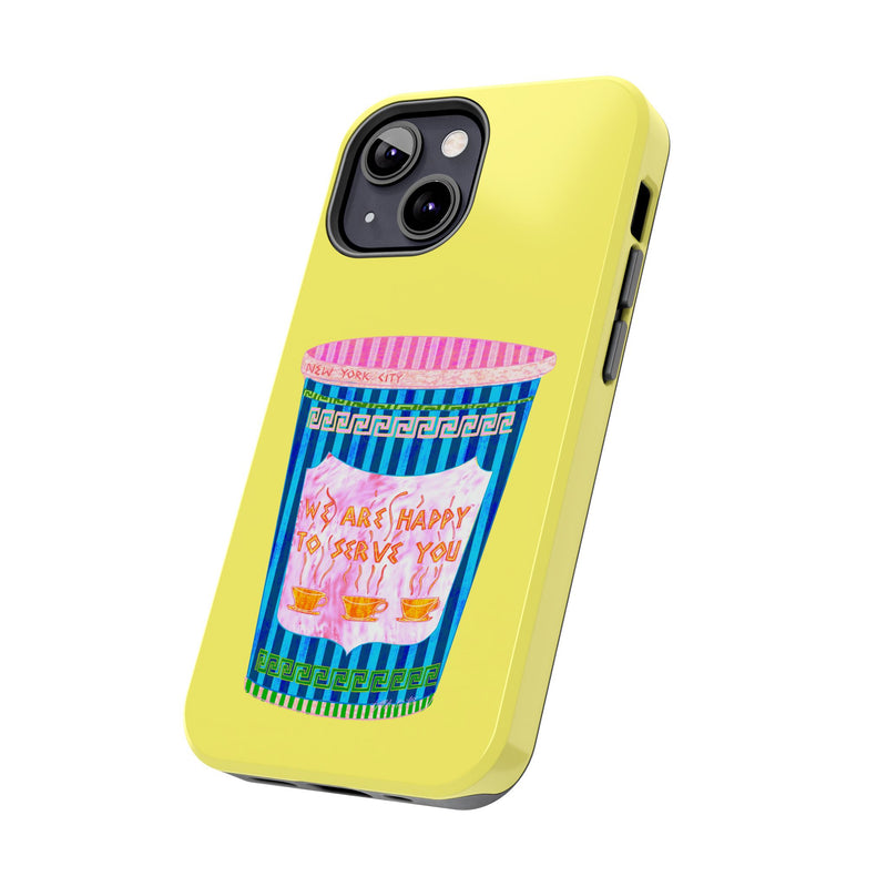 New York Coffee Cup Yellow Phone Case