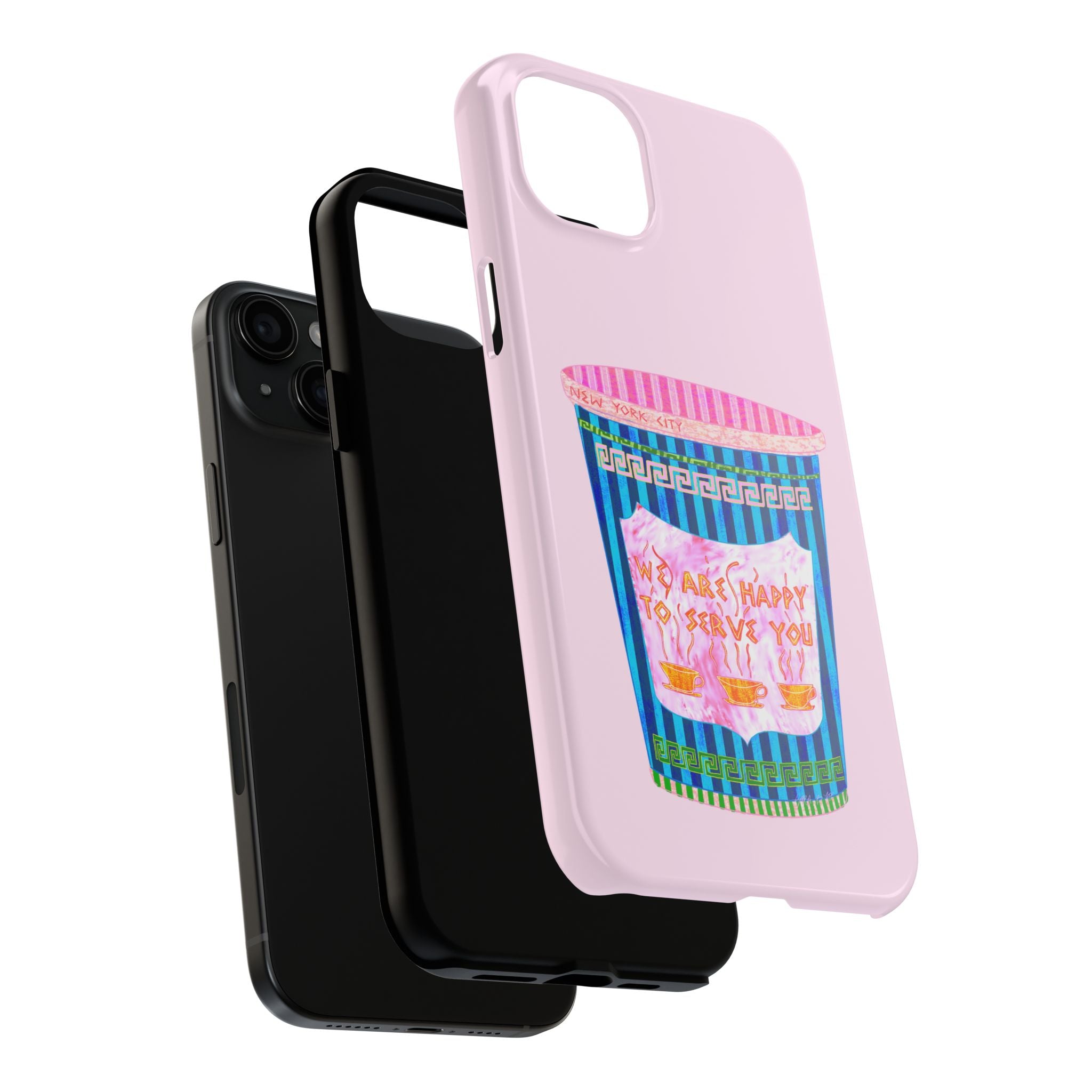 New York Coffee Cup Pink Phone Case