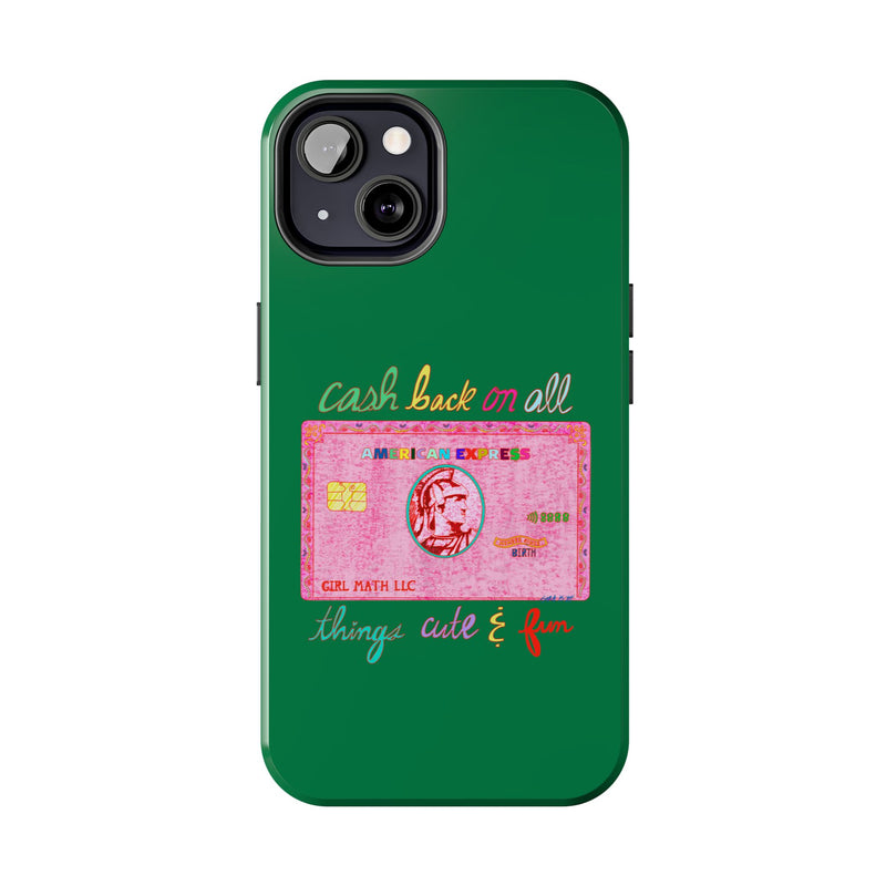 The PINK Card Green Phone Case