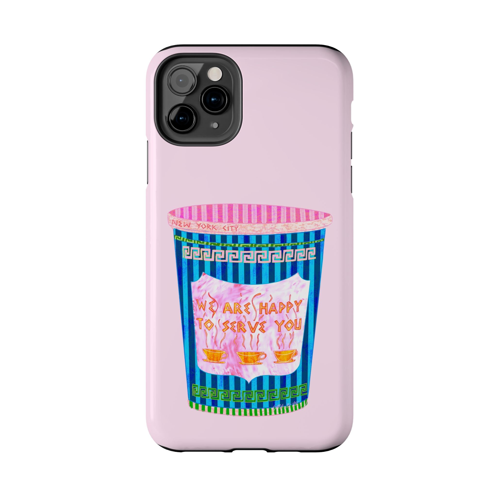 New York Coffee Cup Pink Phone Case