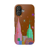 Starry Night in The City Brown Phone Case