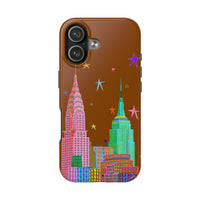 Starry Night in The City Brown Phone Case