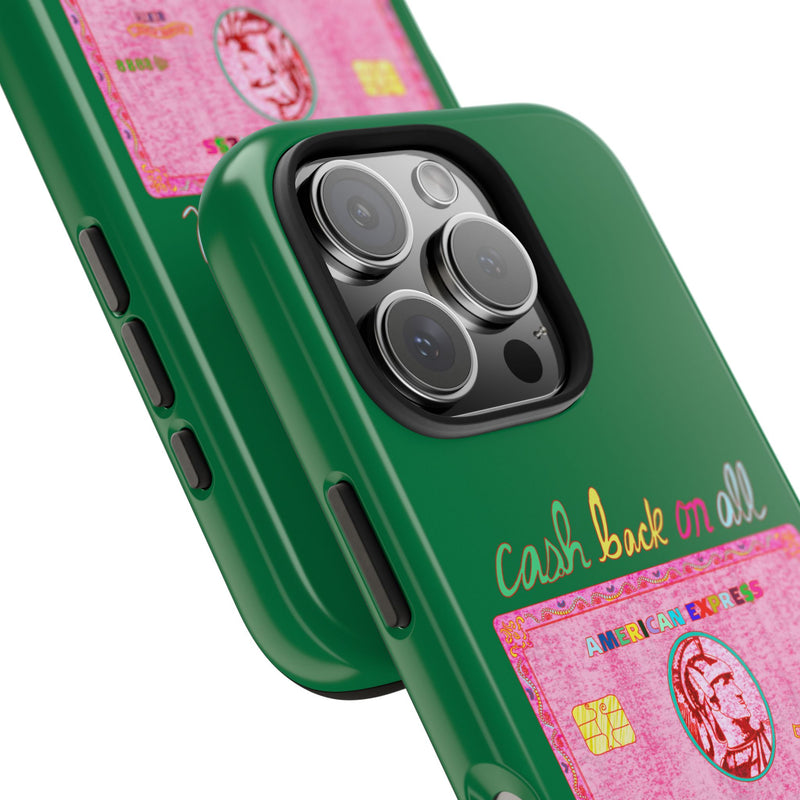 The PINK Card Green Phone Case