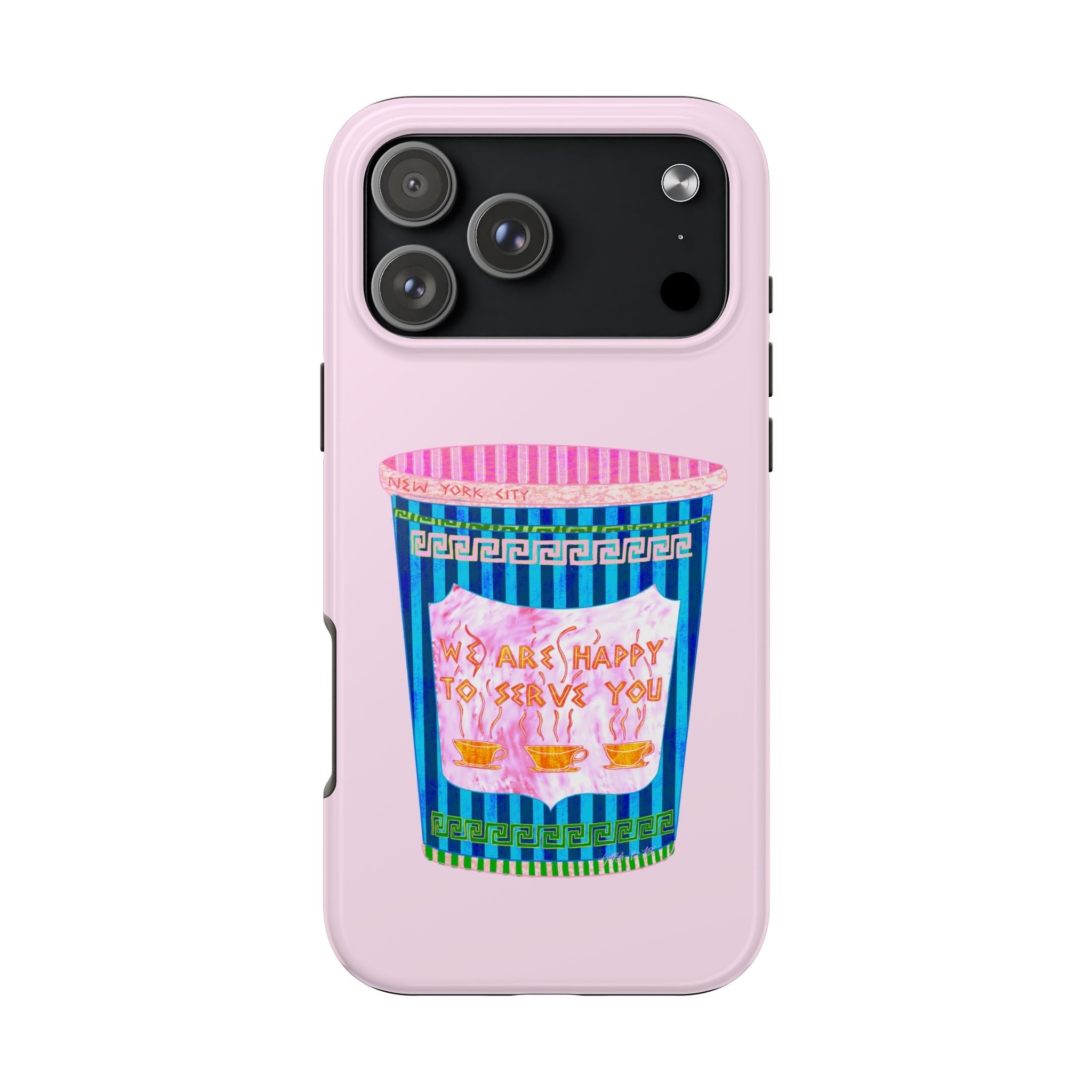 New York Coffee Cup Pink Phone Case