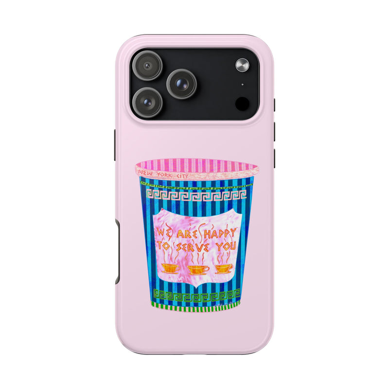 New York Coffee Cup Pink Phone Case