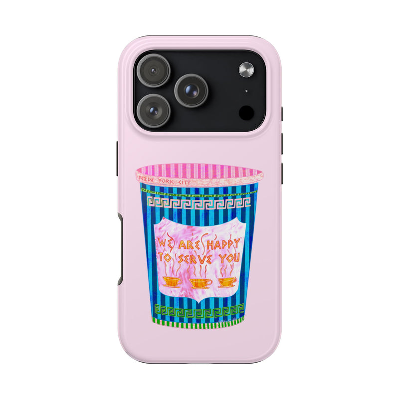 New York Coffee Cup Pink Phone Case
