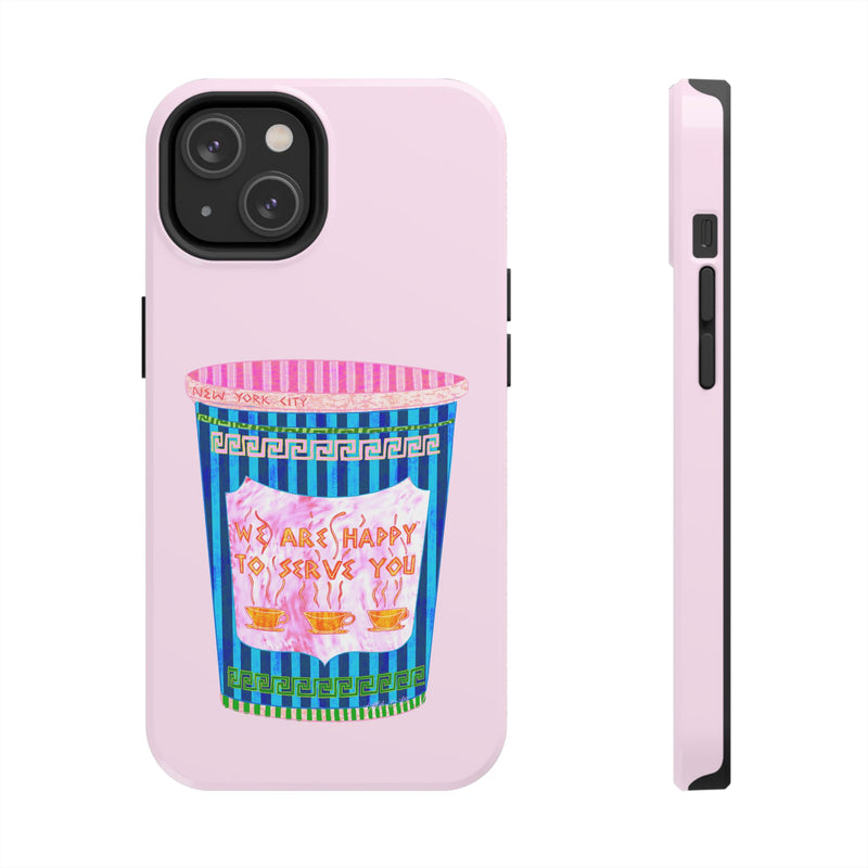 New York Coffee Cup Pink Phone Case