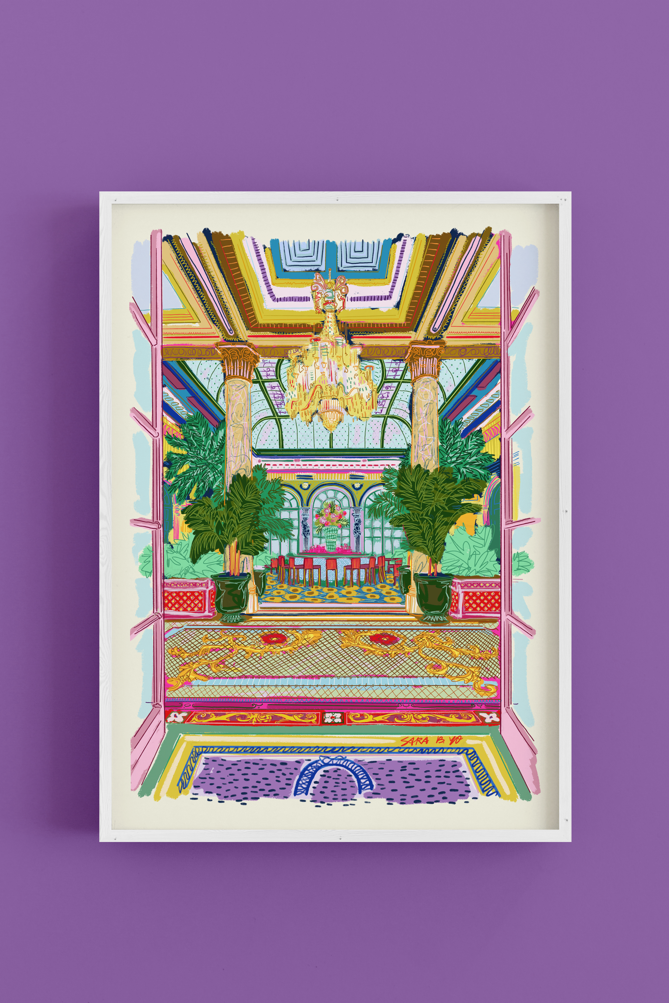 Tea at The Plaza - Art Poster Print