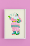 Dirty (Martini) Santa - Art Poster Print