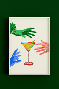 Hand Me That Martini - Art Poster Print